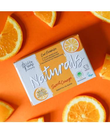Little Soap Company Naturals Range - Vegan Bar Soap 100g (Sweet Orange) | Cruelty-Free, No SLS or Parabens | Refreshing Eco-Friendly Hand & Body Cleansing Soap - Buy Online on GoSupps.com