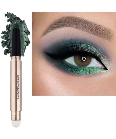 SAUBZEAN Eyeshadow Stick Makeup with Soft Smudger Natural Matte Cream Crayon Waterproof Hypoallergenic Long Lasting Eye Shadow Evergreen Shimmer 11