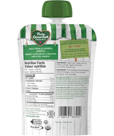 Baby Gourmet Juicy Pear Garden Greens 1-Pack - Buy Online on GoSupps.com