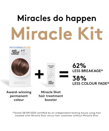 Josh Wood Colour Miracle Kit 6.0 - 62% Less Breakage, 2.7 Times Stronger Hair - Ammonia Free Light Brown Miracle Shot - Buy Online on GoSupps.com