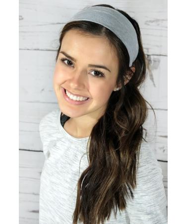 Kenz Laurenz 3-Pack White Cotton Headbands for Teens, Women, and Girls - Soft, Stretchy, and Stylish Sports Sweatbands - Buy Online on GoSupps.com
