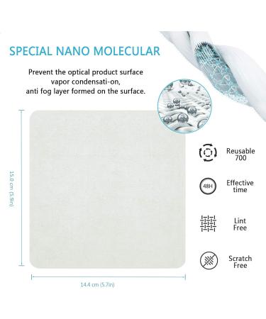 LifeArt Anti Fog Cloth 3 Pack - Nano Technology Microfiber Cleaning Cloth for Eyeglasses, Screens, Goggles, and Masks - Reusable 700 Times - Safe for All Lens Coatings - Streak-Free Results - Buy Online on GoSupps.com