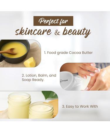 2 Lb Cocoa Butter: Pure Raw Unprocessed. Incredible Quality and Scent. Use for Lotion Cream Lip Balm Oil Stick or Body Butter. NON-GMO By SaaQin 32 Ounce (Pack of 1) - Buy Online on GoSupps.com