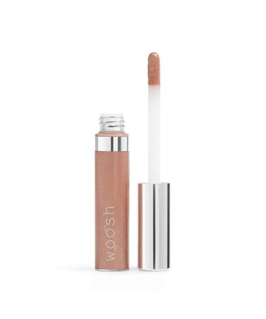 Woosh Beauty | Spin-On Lip Gloss Glam Taupe | Vegan, Non-Sticky Lip Gloss | Moisturizes with Shea Butter