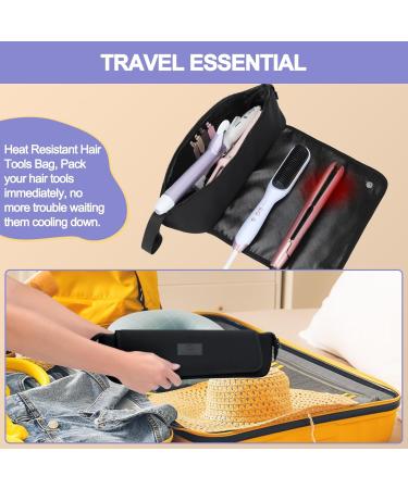 Travel Essentials Neoprene Hair Tools Bag with Fireproof Mat | Flat Irons & Curling Iron Accessories | Perfect Gift for Women Moms Daughters & Friends - Buy Online on GoSupps.com