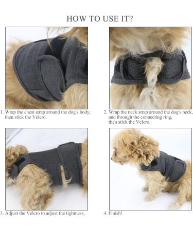 QIYADIN Anxiety Relief Dog Coat - Breathable Small Dog Jacket for Anxiety - Size S - International Shipping - Buy Online on GoSupps.com