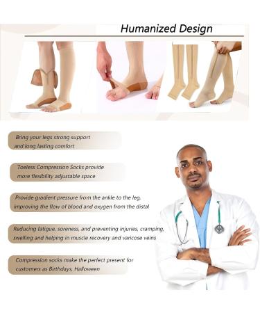 Buy MDRCG 4 Pairs Compression Stockings for Men & Women - 15-20 mmHg Zipper Support Socks for Running Cycling & Edema - International Shipping Available - Buy Online on GoSupps.com