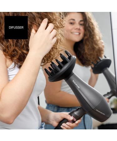 Taurus Hair Dryer Fashion 2600 Ionic 2600W 6 speed and temperature settings AC motor Ionic Care Cold air Diffuser & 2 concentrators Black - Buy Online on GoSupps.com