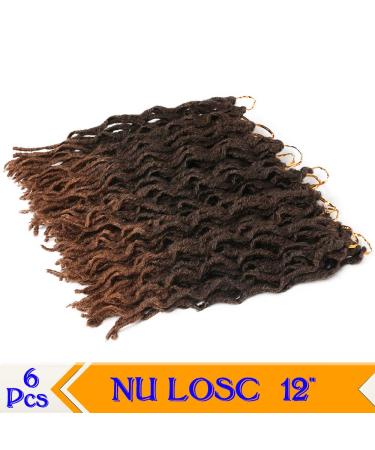 Shop 6 Packs Faux Locs Crochet Hair - 30.5cm Nu Locs Short Braids & Dreadlocks - Durable & Stylish #t1b/30 - Buy Online on GoSupps.com