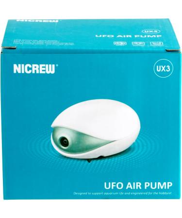 Nicrew Ultra-Quiet Aquarium Air Pump (Up to 100L) - Adjustable Flow 35 dB Includes Hose & Check Valve Energy-Efficient 1.7W - Buy Online on GoSupps.com