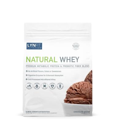 LynFit Nutrition Metabolic Boosting Natural Whey Lactose & Sugar-Free Protein w/Prebiotic Fiber | Chocolate Bliss | 30 Servings