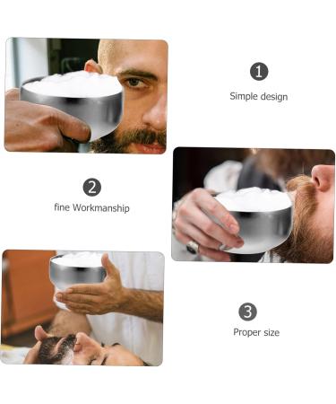 Frcolor 4-Piece Stainless Steel Shaving Bowls Set for Men - Durable Containers with Lids for Beard Foam Razor and Shaving Soap - Perfect for Salons and Home Use - Buy Online on GoSupps.com