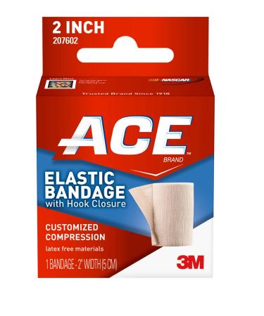 ACE-207602 Elastic Bandage 2 Inch (pack of 1) w/Hook Closure 2 Inch (Pack of 1)