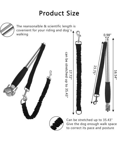 Hands-Free Bicycle Dog Leash | Retractable Exercise Line with Shock Spring for Outdoor Training - Safe & Easy to Use - Buy Online on GoSupps.com