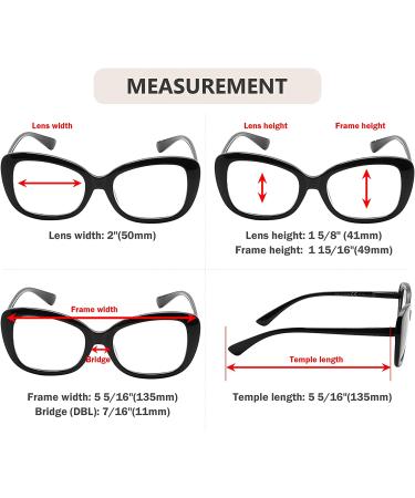 Eyekepper Chic Grey Tortoise Oversized Reading Glasses for Women +1.75 Diopters - Buy Online on GoSupps.com