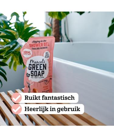 Marcel's Green Soap Marcels Green Soap Refill with Argan & Oudh shower gel Washing lotion 100 environmentally friendly 100 vegan 97 biodegradable 500 ml - Buy Online on GoSupps.com