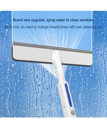 Squeegee For Window Cleaning with Spray and 3 Pads 2024 New Double Sided Spray Window Cleani Retractable Cleaner Spray Glass White 30cm+35cm - Buy Online on GoSupps.com