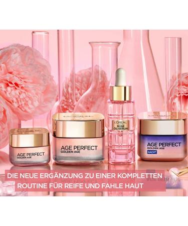 L'Or al Paris Nachtpflege Age Perfect Golden Age - Anti-Aging Facial Care for Mature Skin with Peony Extract | 50ml - Buy Online on GoSupps.com
