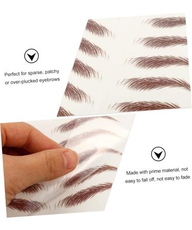SOESFOUFU Eyebrow Decals 4 Sheets Waterproof Eyebrow Stickers Hair Decals 4d False Eyebrows Cosmetics Post Paper 6d Make up 21x14.8cm Brown - Buy Online on GoSupps.com