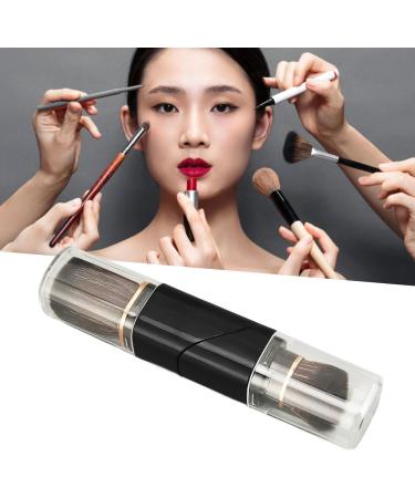 Portable Makeup Powder Brush Retractable Dual Ended Foundation Brush with Soft Bristles and Rotating Handle - Buy Online on GoSupps.com