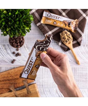 Quest Nutrition Dipped Chocolate Chip Cookie Dough Protein Bars - High Protein, Low Carb, Gluten Free, Keto Friendly - 12 Count - Buy Online on GoSupps.com