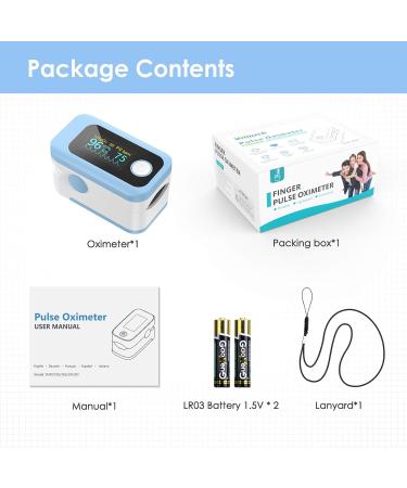 Wawech Fingertip Oximeter Pulse Oximeter with LED Display Heart Rate Monitor Professional Fingertip Oximeter - Buy Online on GoSupps.com
