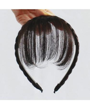 SHERCHPRY Forehead Hair Extension Clip On Bangs Extensions braid headband Braided Hair Hoop hair barrettes for women fringe hair extensions bangs hair clip hair quality explosive clip Miss Brown Medium - Buy Online on GoSupps.com