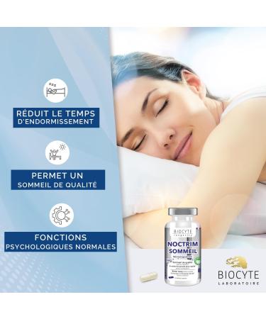 BIOCYTE Noctrim Forte - Sleep & Sleep Supplement - Vegetarian Vegan - Melatonin Inositol Poppy Magnesium and Vitamin B6-30 Capsules - 30 Day Program - Buy Online on GoSupps.com