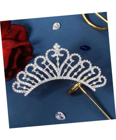 DRESSOOS Crown Side Hair Comb Rhinestone Barrettes for Women Hair Topper Bride Hair Comb Clip Girl Hair Accessories Flower Girl Tiara Rhinestone Hair Clip Wig Rhinestones Alloy Miss Hair up - Buy Online on GoSupps.com
