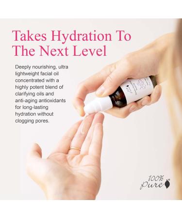 100% PURE Intensive Nourish Facial Oil - Hydrating Moisturizer for Face & Body Vegan Natural Illuminating Dry Skincare for Women & Men - 1oz - Buy Online on GoSupps.com