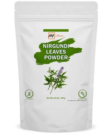 mGanna Nirgundi Leaves Powder (Vitex negundo) for Herbal & Personal Care Use 227 g / 0.5 lbs