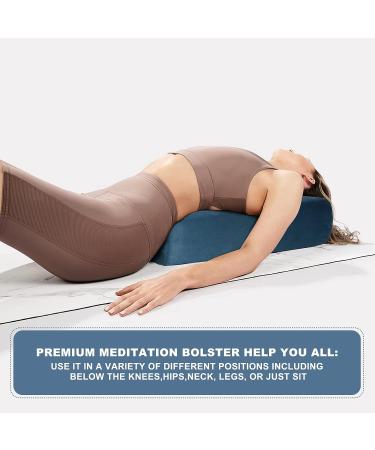 JELS Premium Yoga Bolster Pillow for Restorative & Yin Yoga | Machine Washable & Supportive Meditation Cushion | Sapphire - Buy Online on GoSupps.com