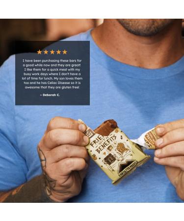 Earth Fed Muscle Friends with Benefits Chocolate Peanut Butter Grass Fed Whey Protein Bars | 15g Protein Snack | Gluten Free Non-GMO All-Natural Peanut Butter Energy | 2.12 oz Bars (10 Count) - Buy Online on GoSupps.com