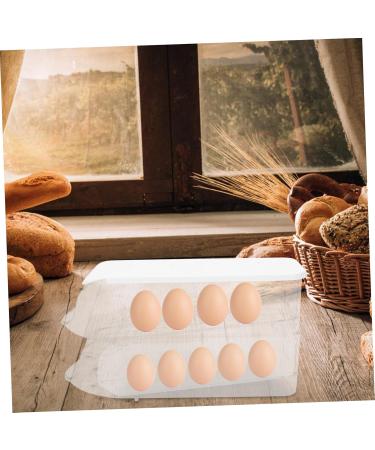 DOITOOL 2pcs Egg Storage Box Refrigerator Egg Rack Eggs Organizer Egg Tray Egg Holders Egg Carton Side Door - Buy Online on GoSupps.com