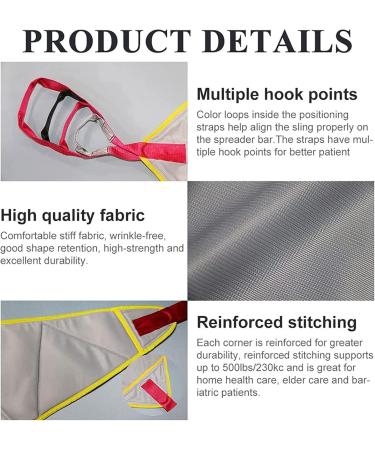 Full Body Sling Patient Lift Bathroom Equipment Mesh Patient Lift Sling with Commode Opening Divided Leg Sling for Disabled for Bed Positioning Lifting and Transfer - Buy Online on GoSupps.com