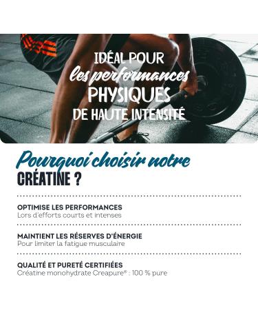 Cr atine Monohydrate Creapure 3 g Ultra Pure - Force Endurance & R cup ration - Compl ment Alimentaire Performance & nergie - Creatine Monohydrate - 102 g - Fabriqu en France - Buy Online on GoSupps.com