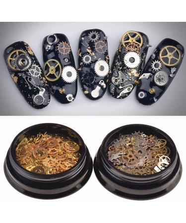 1 Box Metal Gear Stud Sheet Mixed Steampunk Nail Art Decoration Diy Design Tools - Buy Online on GoSupps.com