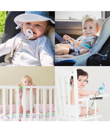 5 PCS Adjustable Silicone Pacifier Chain - BPA-Free Baby Cup Catcher & Stroller Toy Holder in 5 Colors | International Shipping - Buy Online on GoSupps.com