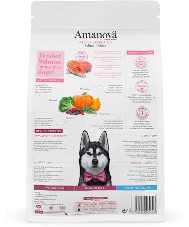 Amanova Croquettes for Adult Dogs of Medium or Large Size with Sensitive Skin or Hair with Rabbit Flavor - 100% Natural Hypoallergenic and Monoprotein - Cereal Free (2 Kg) - Buy Online on GoSupps.com
