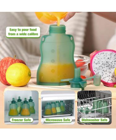 Haakaa Silicone Squeeze Bag - Reusable Baby Food Pouch Green | Soft & Refillable for Purees - International Shipping - Buy Online on GoSupps.com
