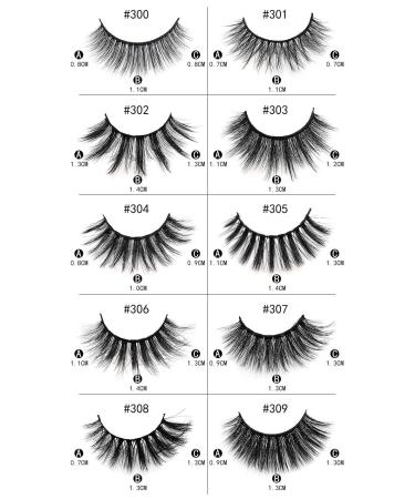 Buy 10 Pairs 3D Mink False Eyelashes - Natural Dramatic & Reusable Wispy Lashes | International Shipping - Buy Online on GoSupps.com