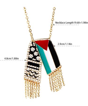 OralGos Ethnic Scarf Pendant Necklace - Adjustable Clavicle Chain Fashion Choker Jewelry for Women | International Shipping - Buy Online on GoSupps.com