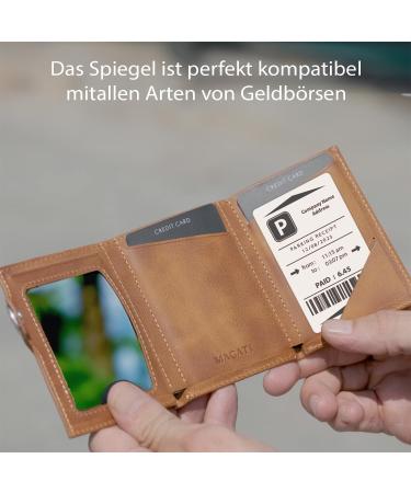 Buy Magati Double-Sided Compact Mirror | Ultra-Thin Plastic Wallet & Bag Makeup Mirror - 8x5.5cm - Buy Online on GoSupps.com