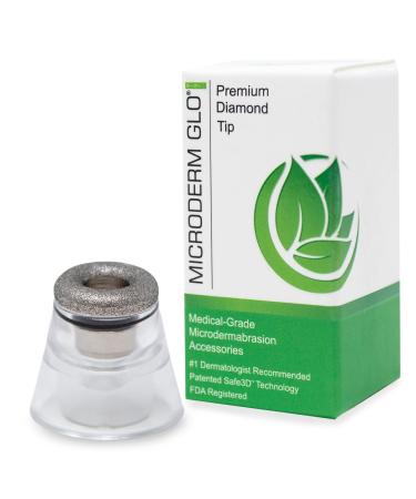 Microderm GLO MINI Premium Diamond Microdermabrasion Tips by Microderm GLO - Medical Grade Stainless Steel Accessories, Patented Safe3D Technology, Safe for All Skin Types. (Premium)