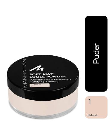 Manhattan Soft Mat Loose Powder - Natural 1 20g | Perfect for Mattifying & Setting Makeup | Buy Internationally - Buy Online on GoSupps.com