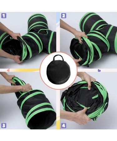 4 Way Collapsible Cat Tunnel - Interactive Kitty Toy with Storage Bag - Buy Online on GoSupps.com