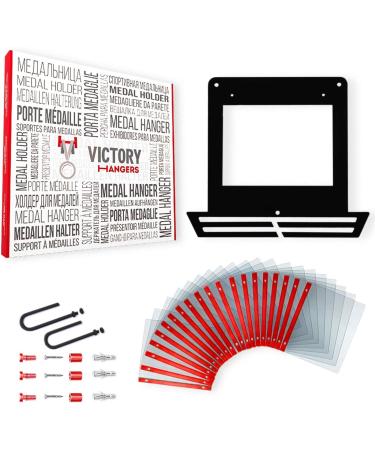 Victory Hangers Medal & Bib Holder Bundle - Square Shape | 40+ Medals & 100 Runner Race Bibs Capacity | Steel Rack for Runners - Buy Online on GoSupps.com