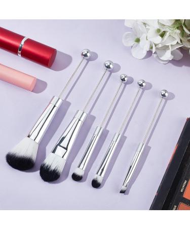 NICENEEDED Beaded Eyeshadow Brush Set - 2 Metal Handle Makeup Brushes for DIY Beaded Makeup Kits - Perfect for Flawless Application - Buy Online on GoSupps.com