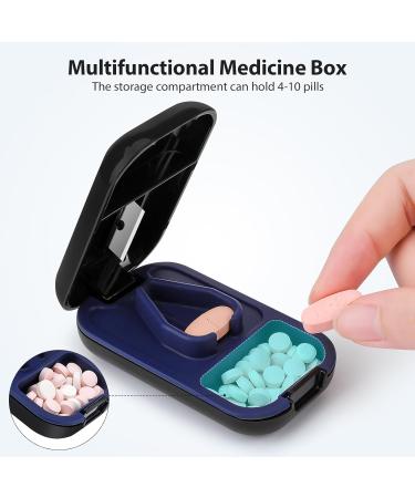 Opret Pill Cutter Splitter with Blade for Small & Large Pills - Black | Cut Tablets, Vitamins, Medicines in Half/Quarter - Buy Online on GoSupps.com