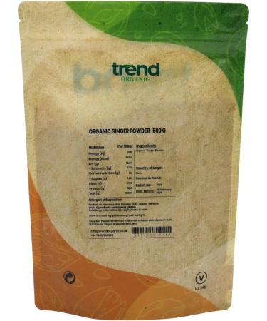 Certified Organic Ginger Powder 500g - Ideal for Cooking, Baking, and Tea | Vegan & Non-GMO | Sustainably Sourced & Raw - Buy Online on GoSupps.com